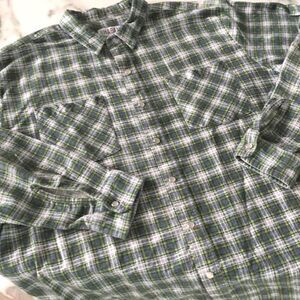 Haband Pearl Snap Cotton/Poly Flannel Button Up Mens L